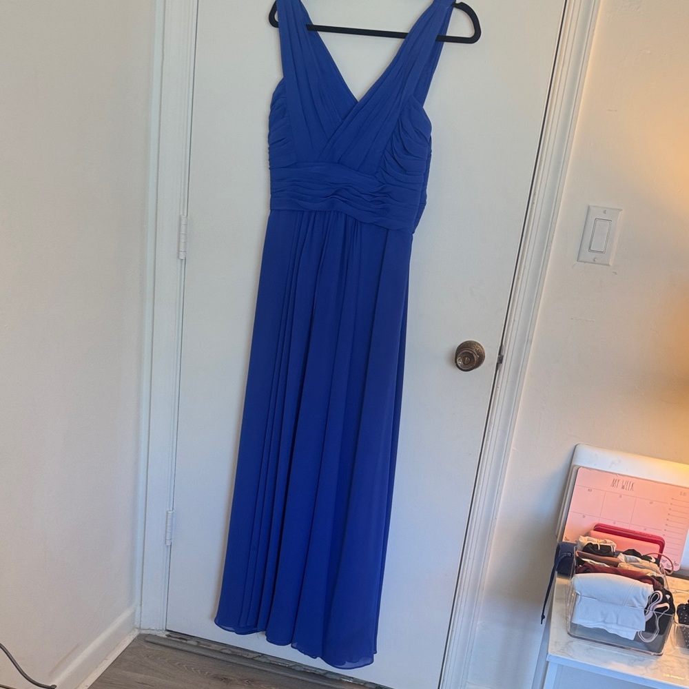 Monique Lhuillier Bridesmaids Sapphire Maxi Dress